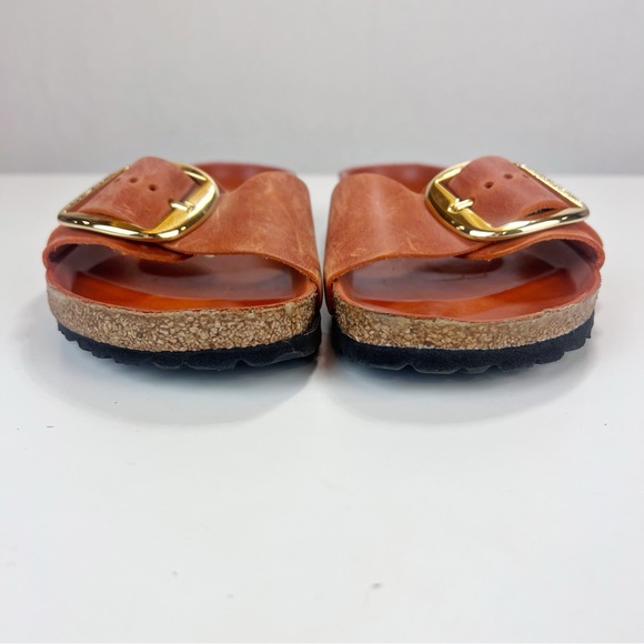 Birkenstock Madrid Big Buckle Oiled Leather Burnt Orange Size 38 - Picture 3 of 9